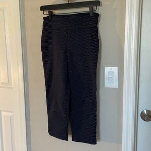 Navy blue polka dot Capri